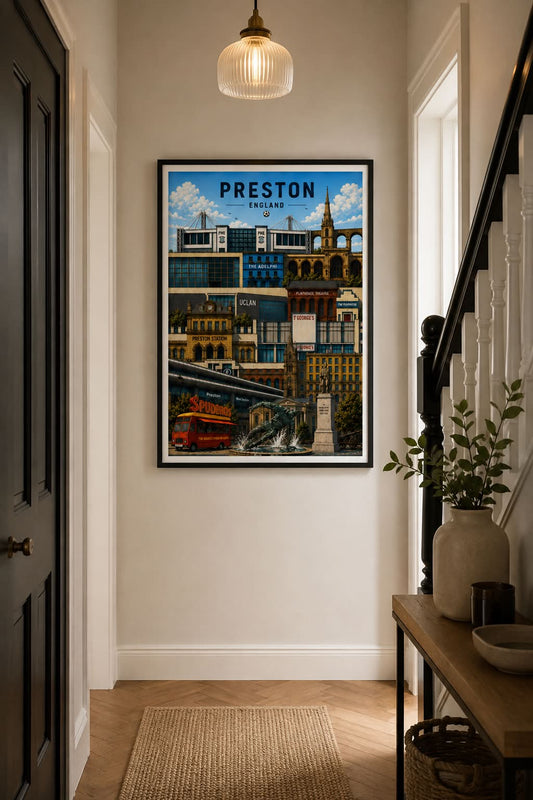 Preston, Lancashire Landmarks Print
