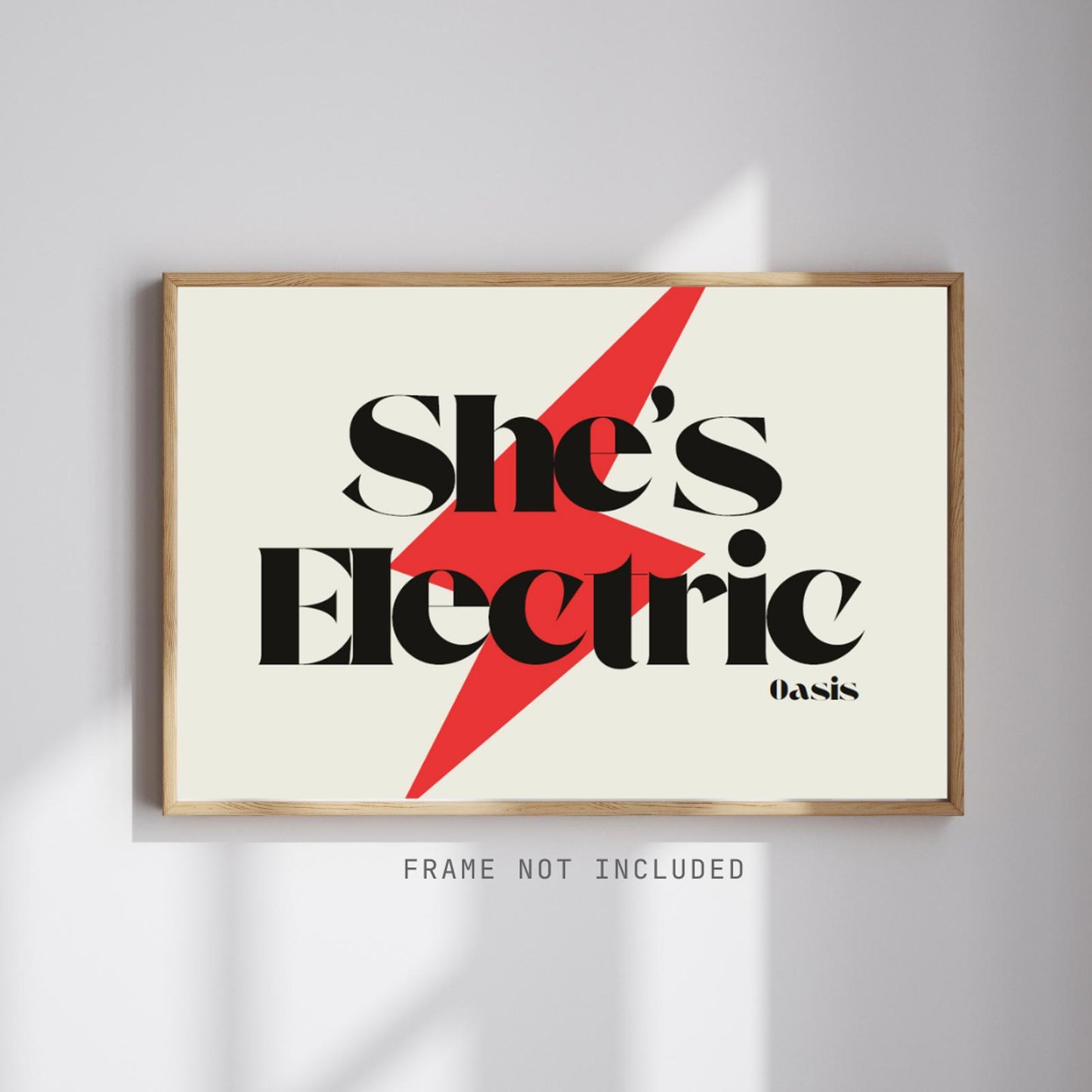 Oasis print She's Electric music lyrics