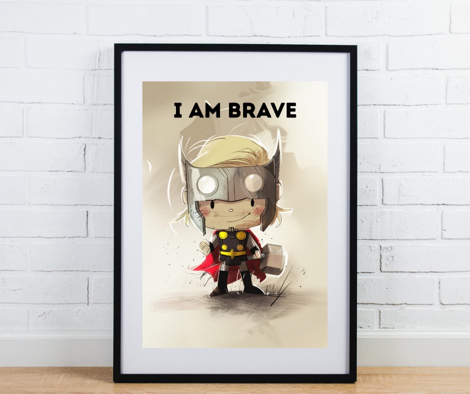 Children’s bedroom print - Superhero Thor