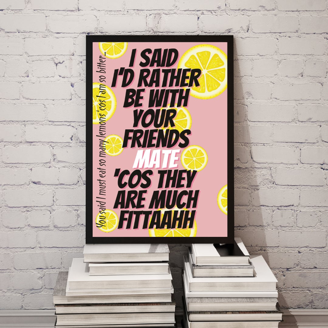 Music Print - Kate Nash Friends mate