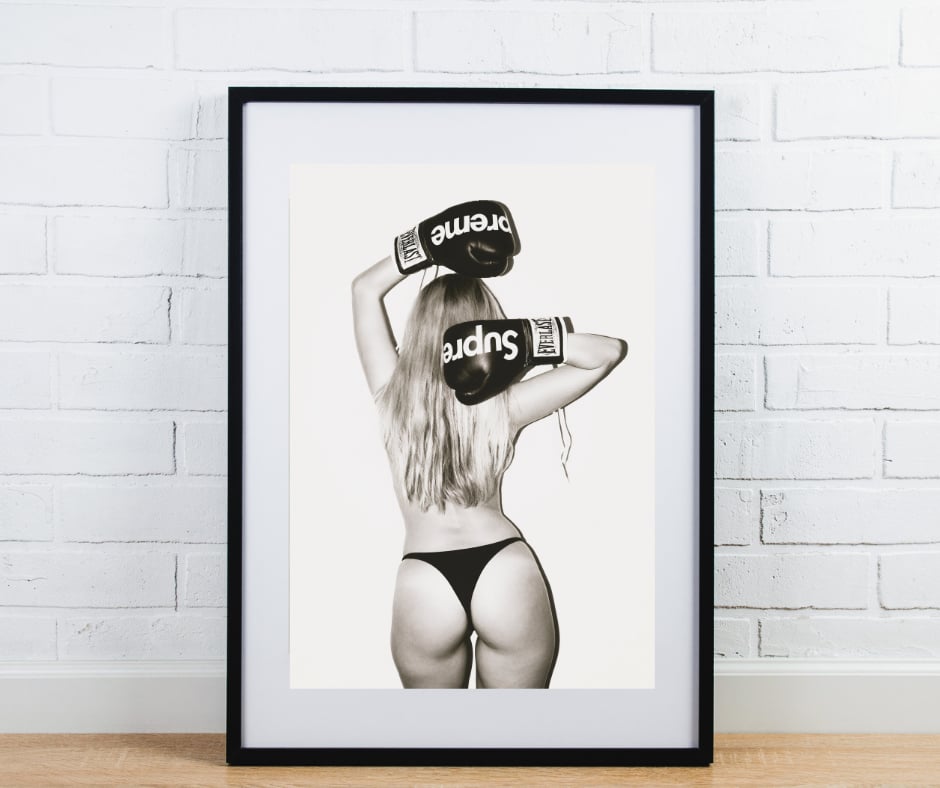 Supreme boxing gloves model print
