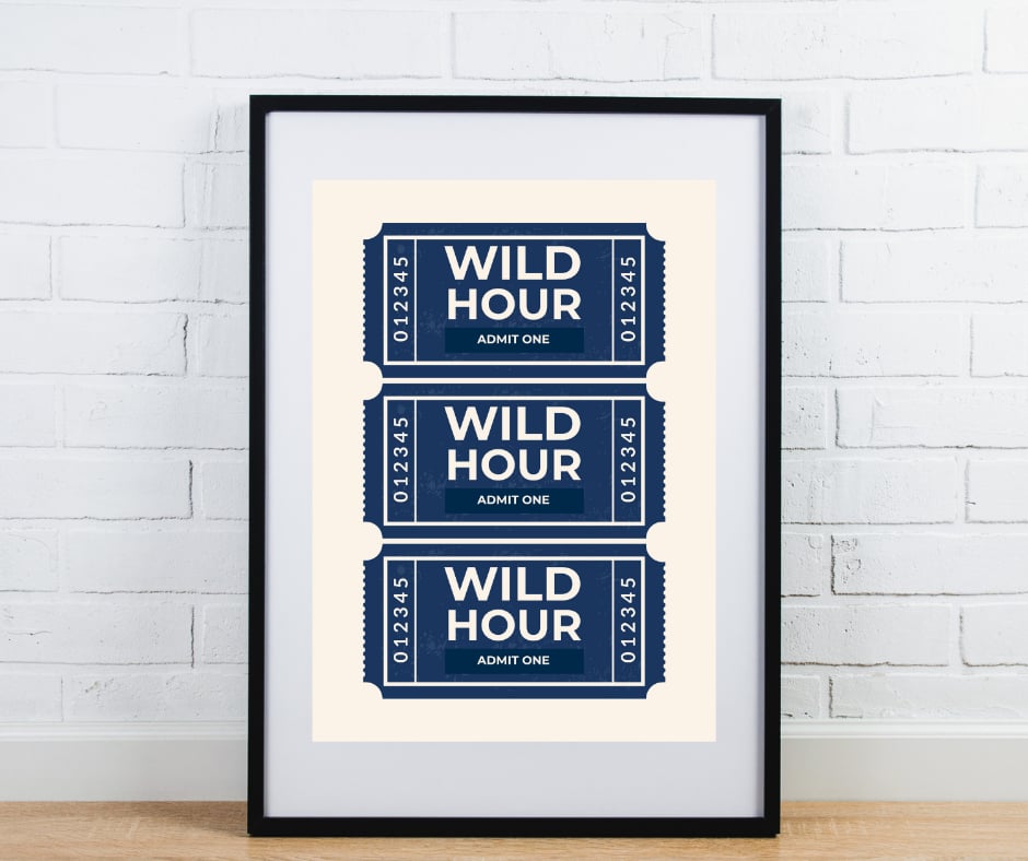 Wild Hour trendy preppy wall art