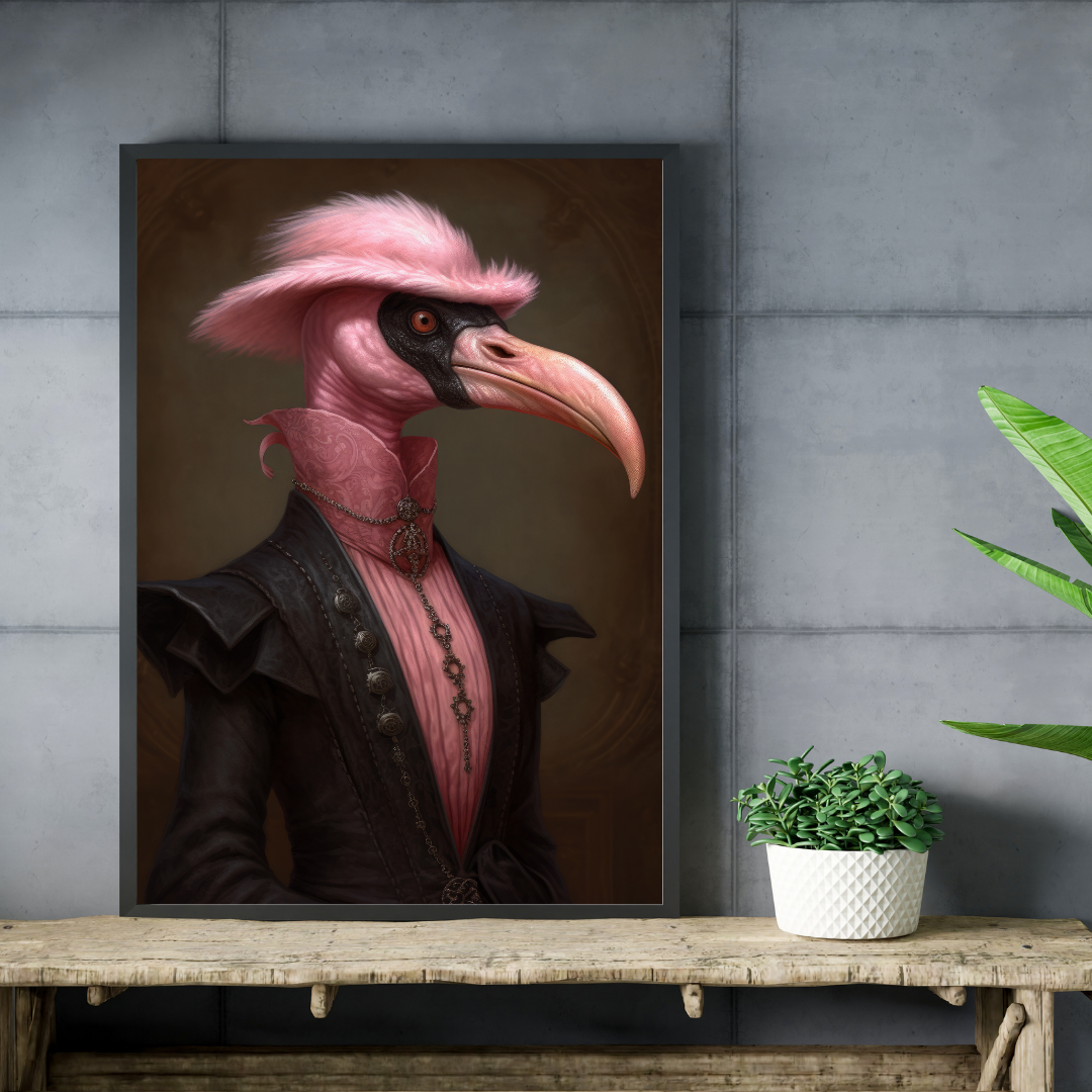 Vintage Animal Print - Flamingo