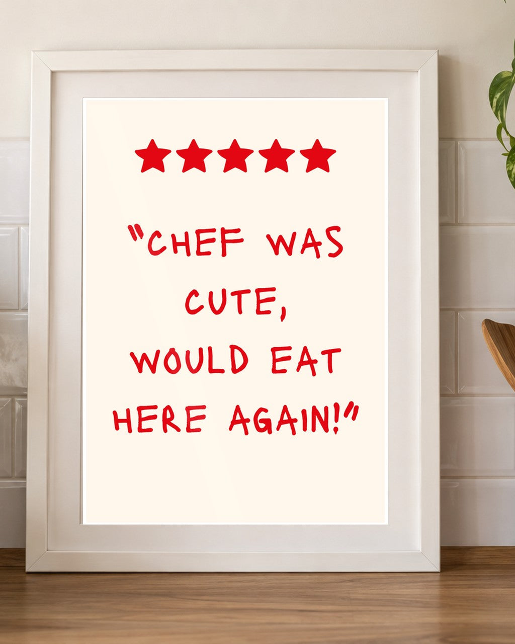 Chef Was Cute kitchen mockup