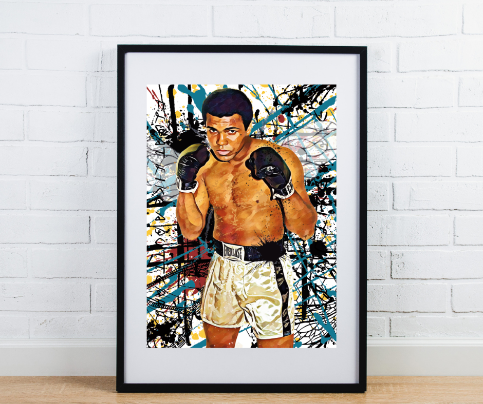 Muhammad Ali abstract Art boxing Print