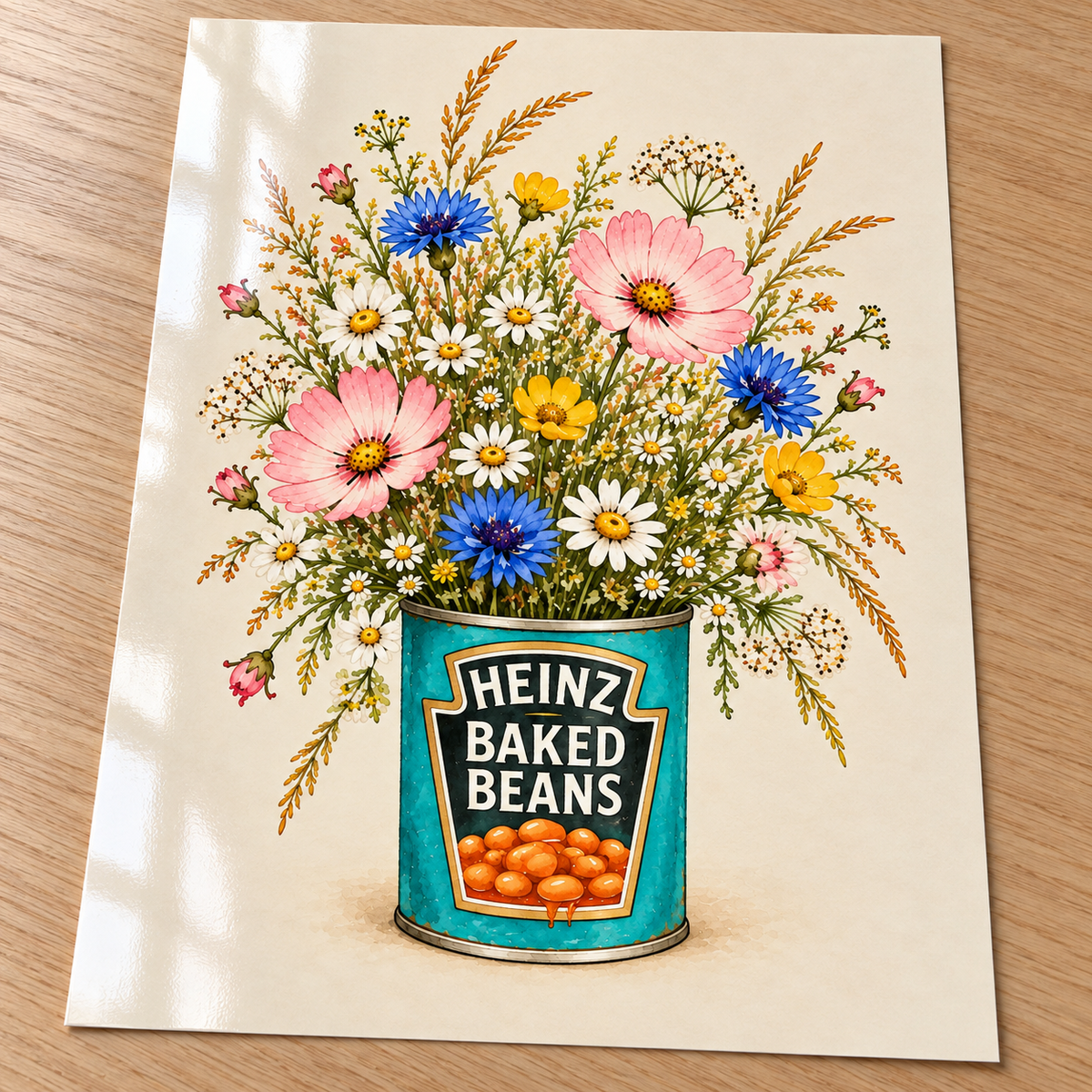 Full of Beans unframed glossy card print