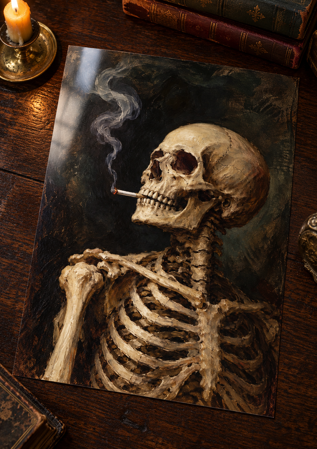 One Last Drag unframed glossy photo print on a table