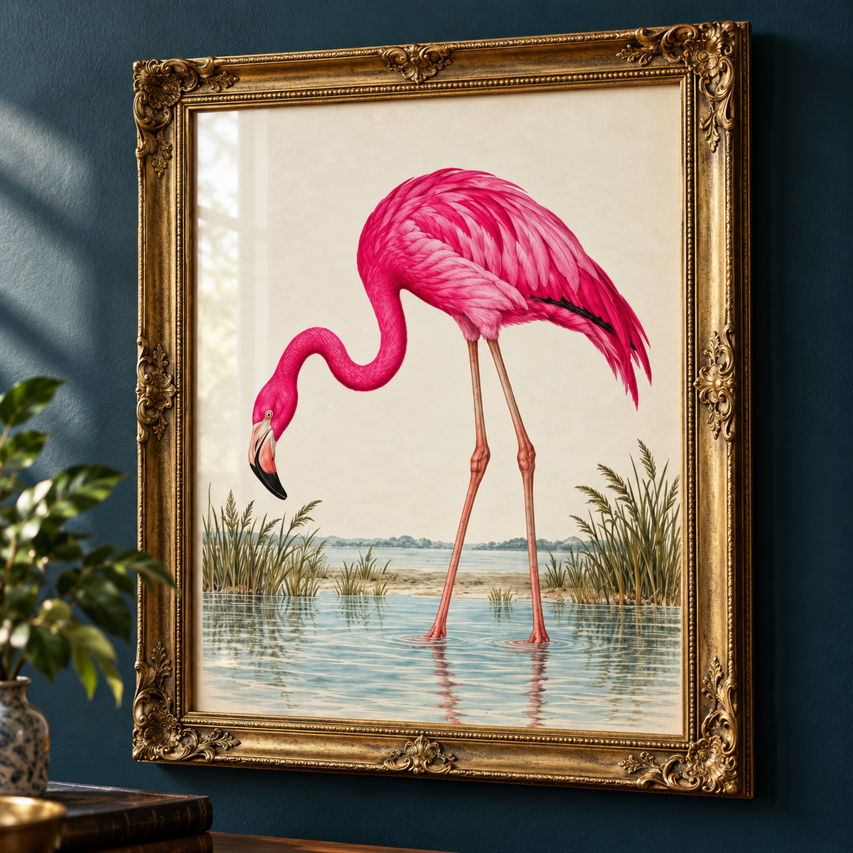 Colourful vintage bird prints collection