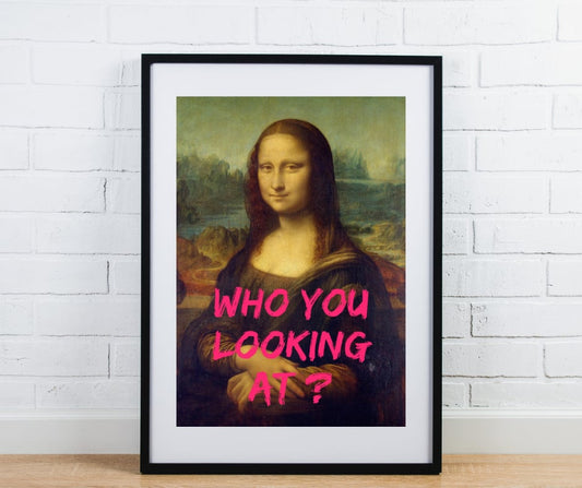 Mona Lisa altered art print