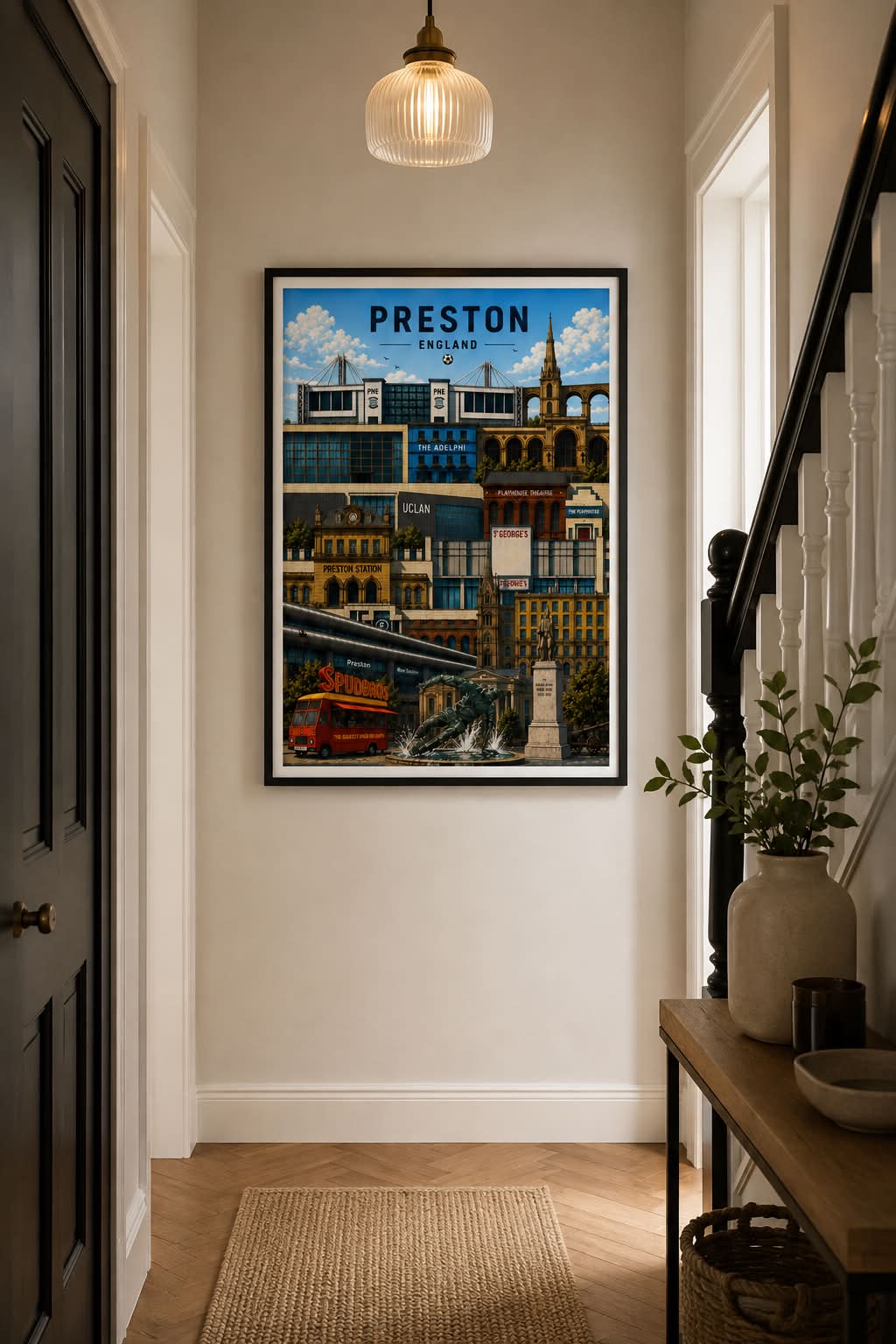 Preston, Lancashire Landmarks Print