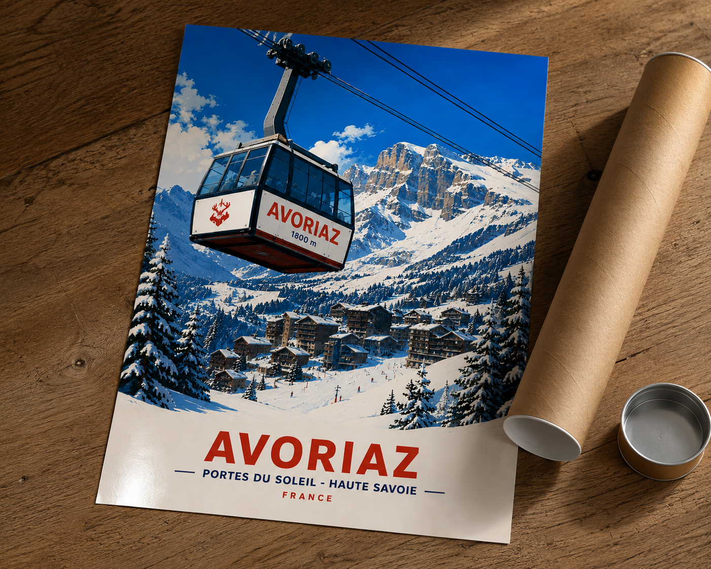 Avoriaz – French Alps Ski Print
