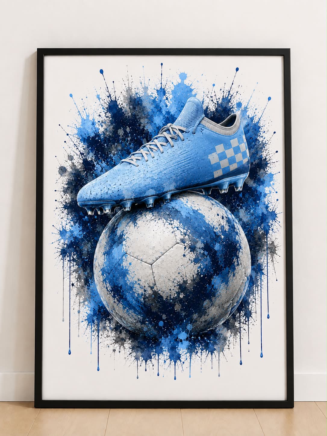 Football Boot & Ball Print | Any Team | A4/A3/A2