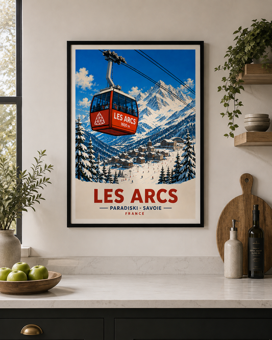 Les Arcs - Ski Print
