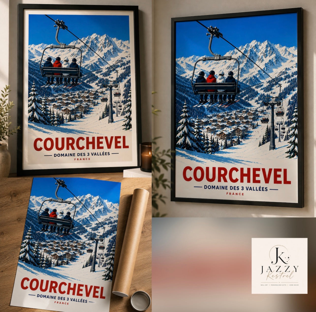 Courchevel – French Alps Ski Print