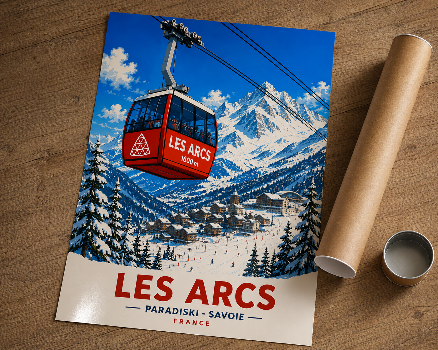 Les Arcs - Ski Print