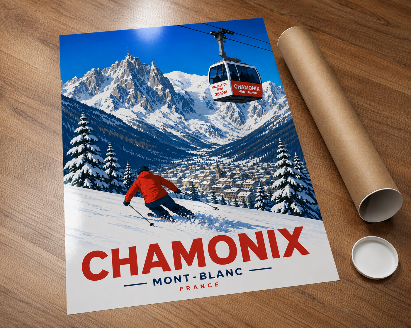 Chamonix - Ski Print