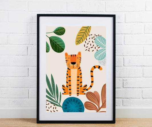 Safari animal nursery print - Tiger