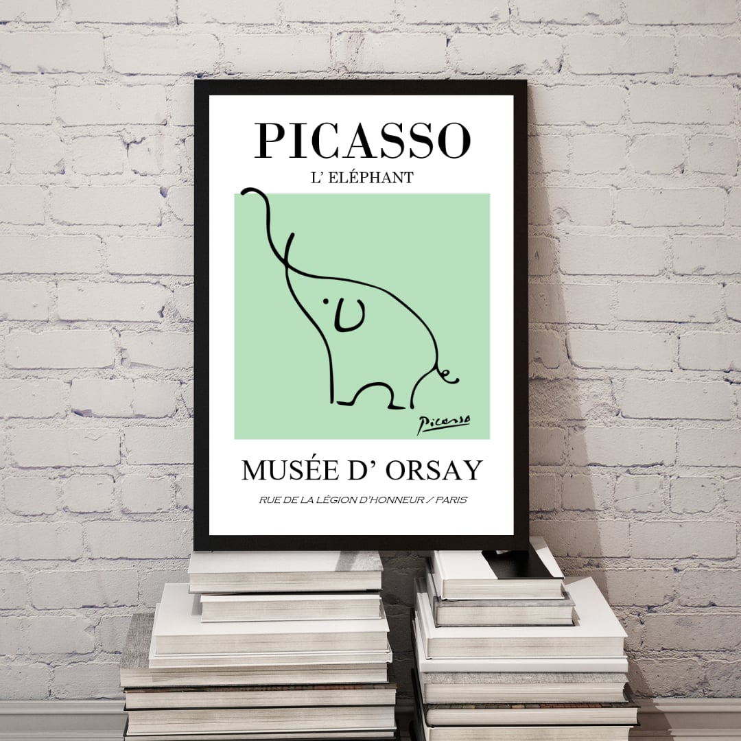 Picasso elephant green