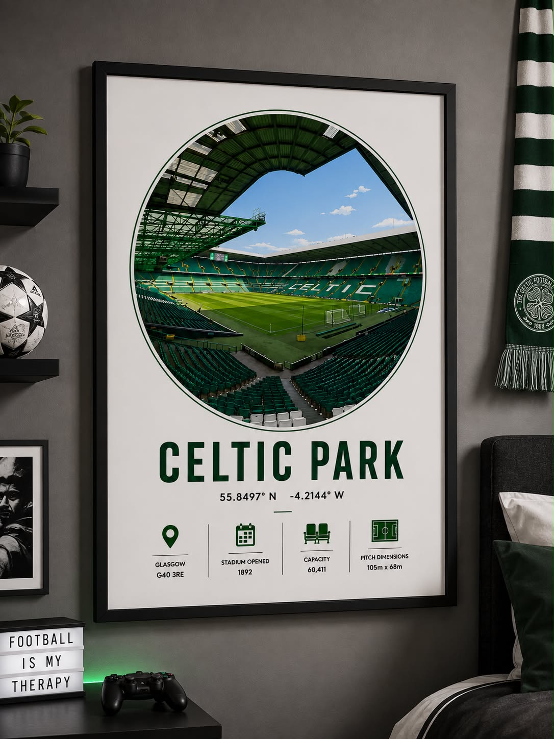 Iconic Stadiums Info Print | Any team | A4/A3/A2