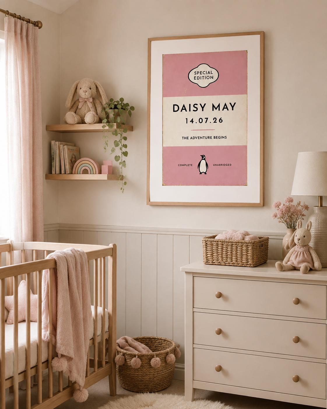 Personalised Baby Birth Print | Custom New Baby Keepsake