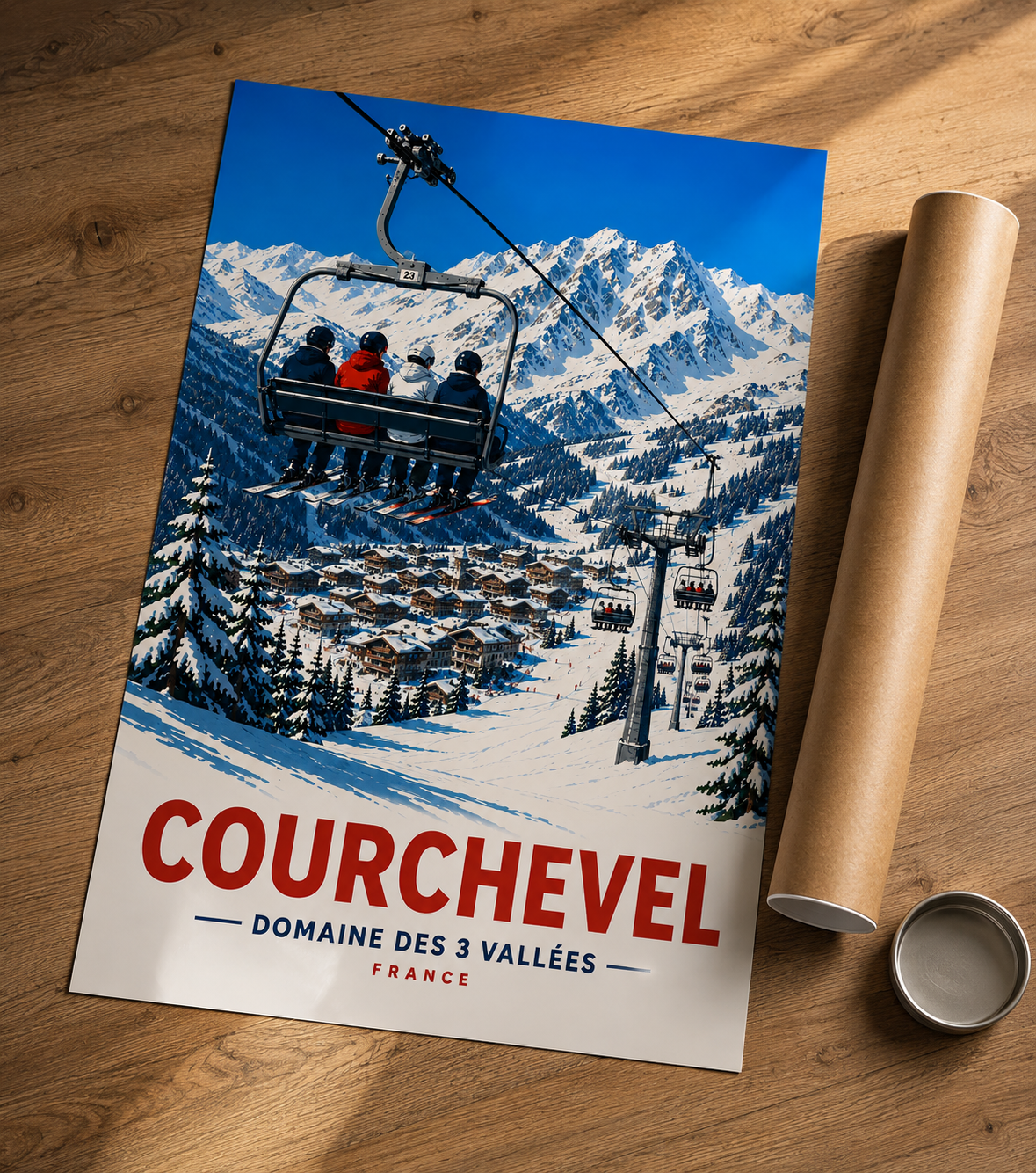 Courchevel – French Alps Ski Print
