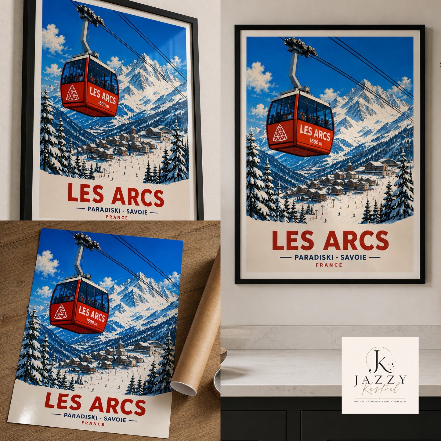 Les Arcs - Ski Print