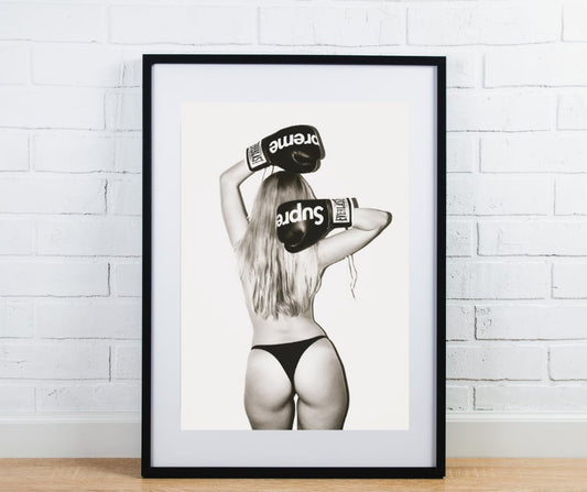 Supreme boxing gloves model print