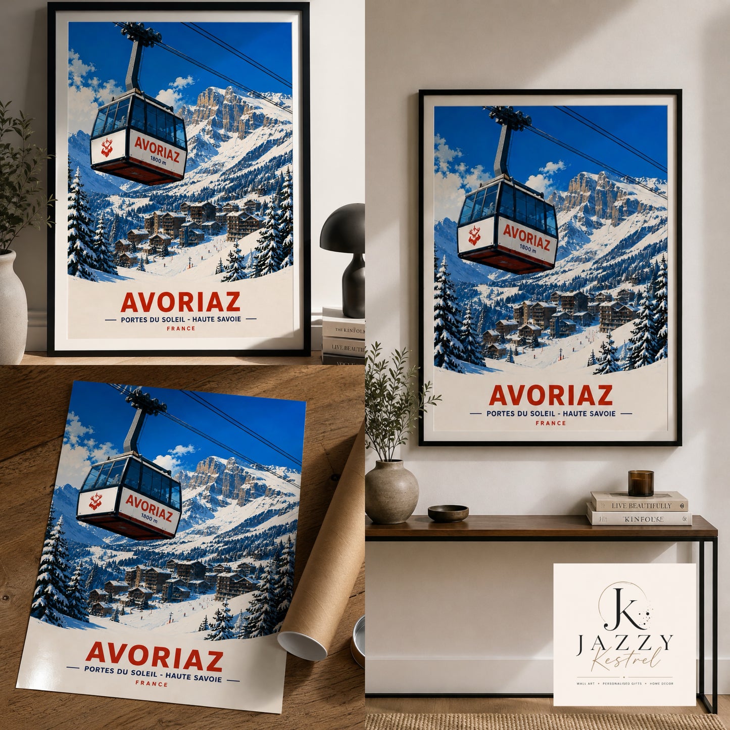 Avoriaz – French Alps Ski Print