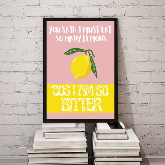 Music Print - Kate Nash Lemons