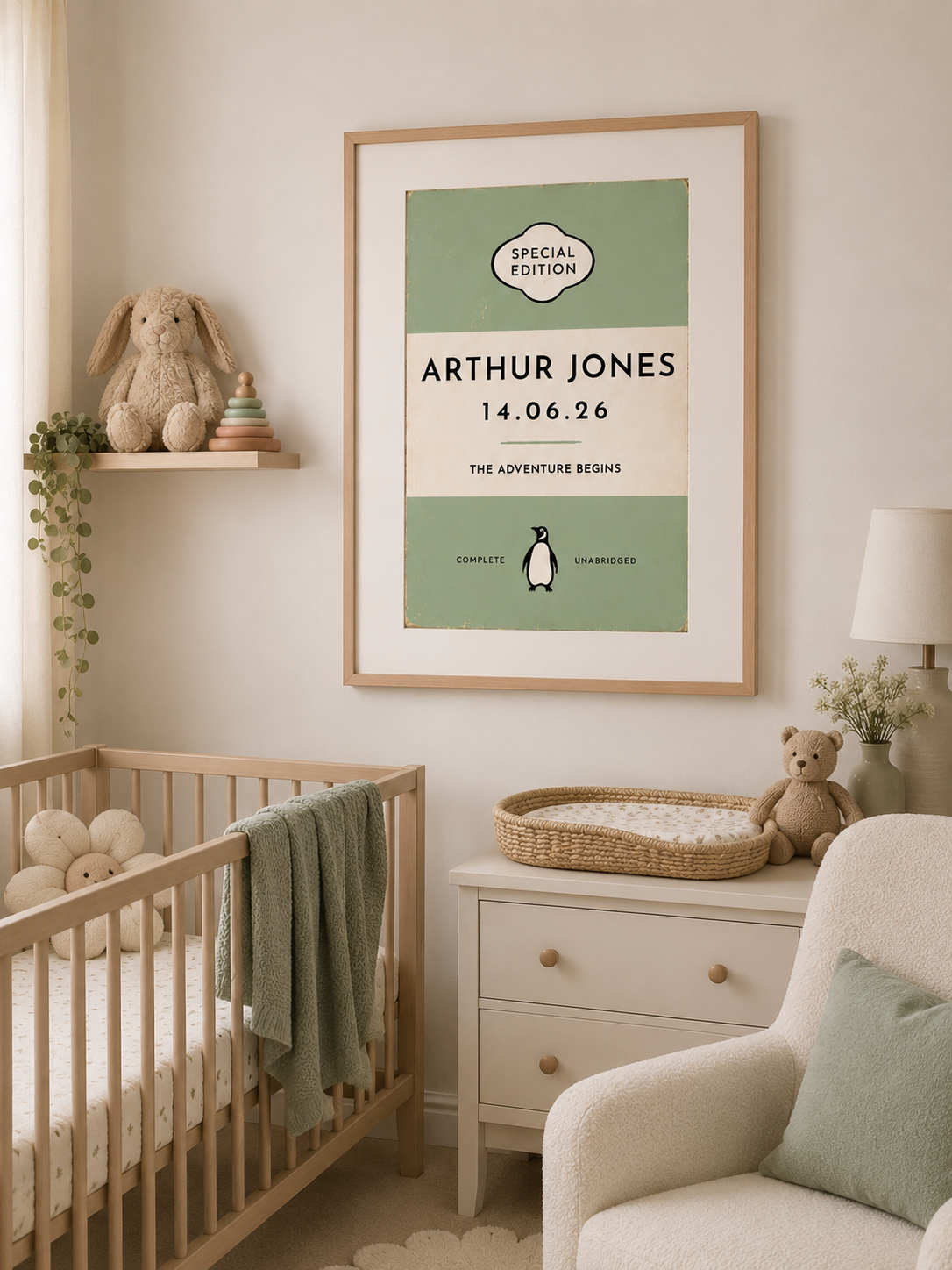 Personalised Baby Birth Print | Custom New Baby Keepsake
