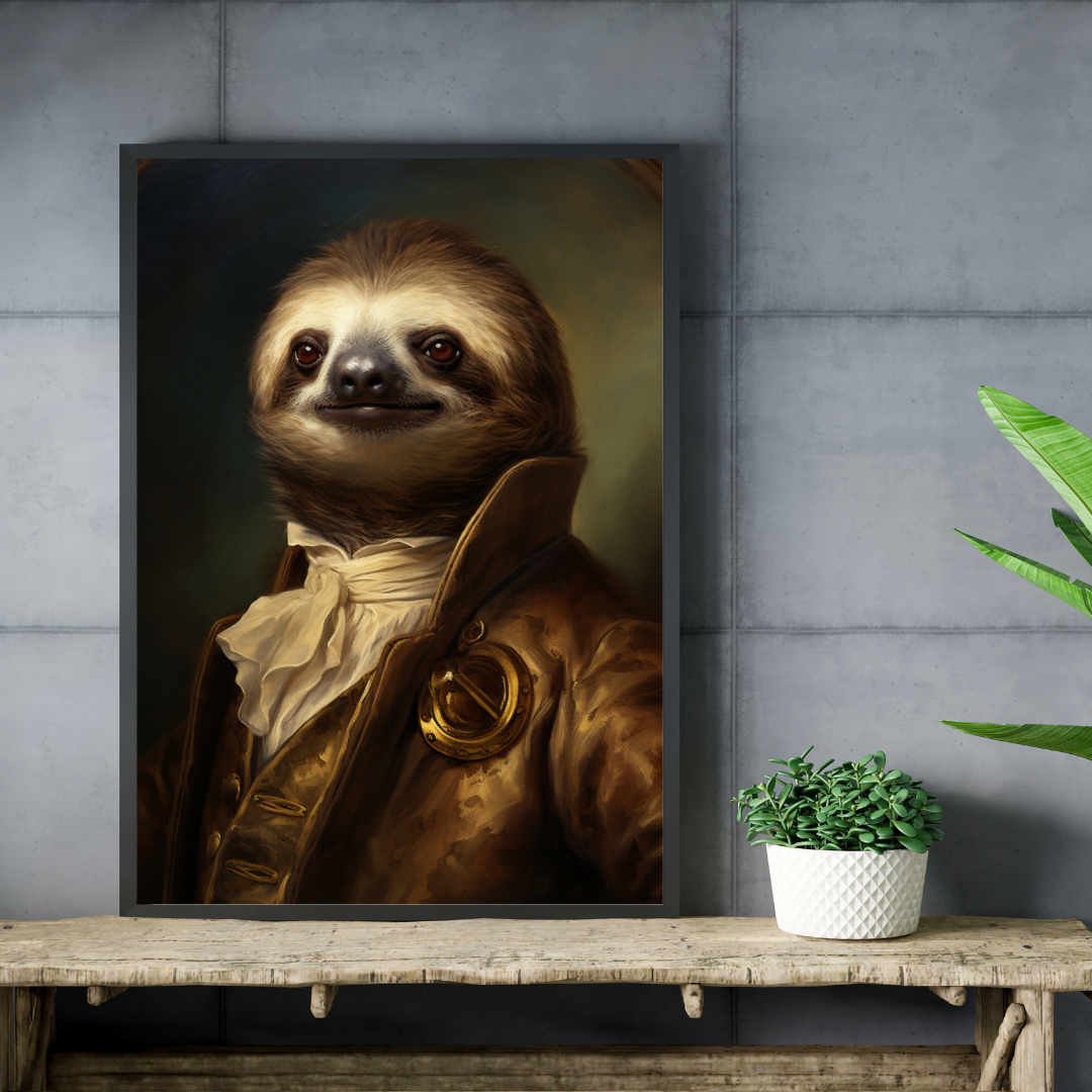 Vintage Animal Print - Sloth