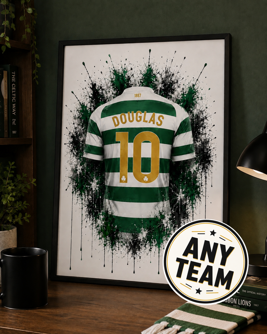 Personalised Football Shirt Print | Any Team | A4/A3/A2