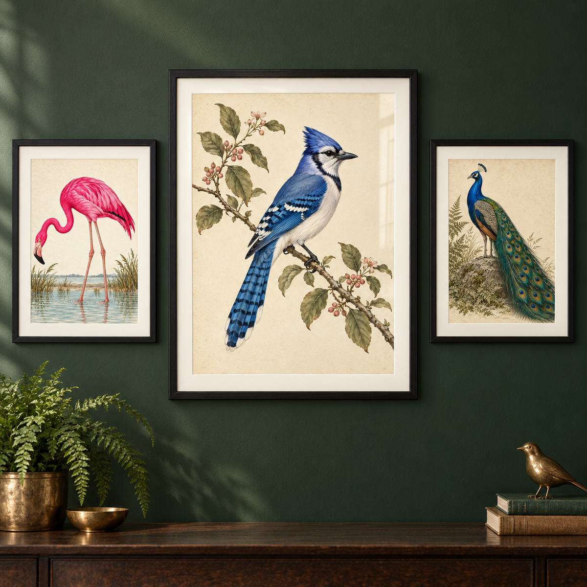 Blue Belle – Vintage Blue Jay Bird Print