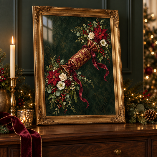 A Blooming Cracker in an ornate gold frame