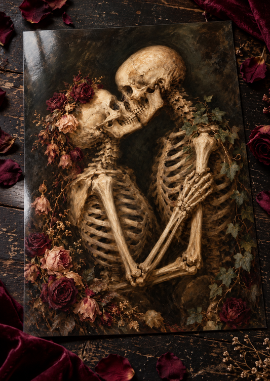 A Love Beyond Time unframed glossy photo print on a table