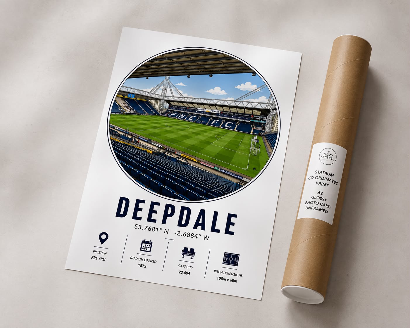 Iconic Stadiums Info Print | Any team | A4/A3/A2