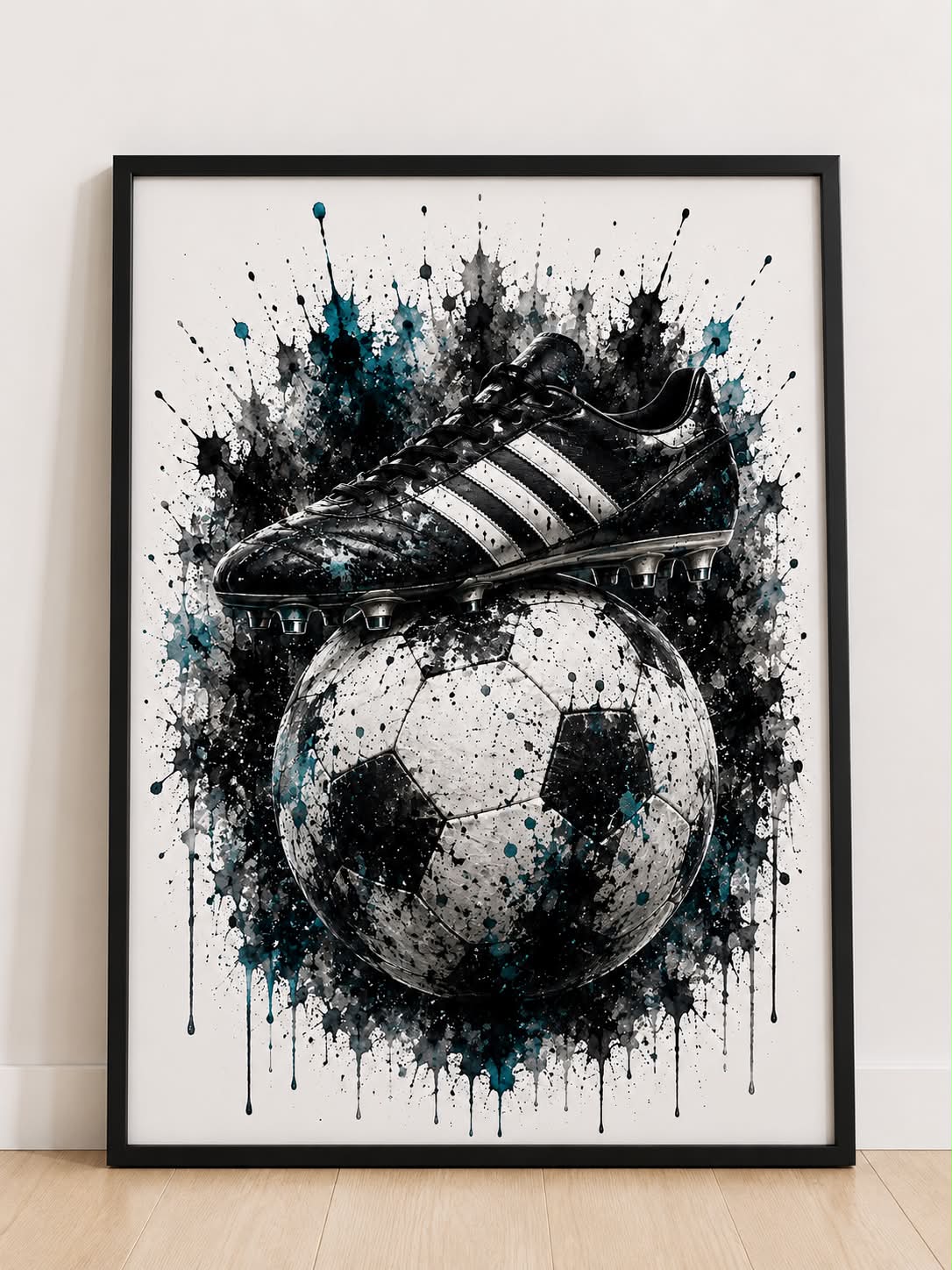 Football Boot & Ball Print | Any Team | A4/A3/A2