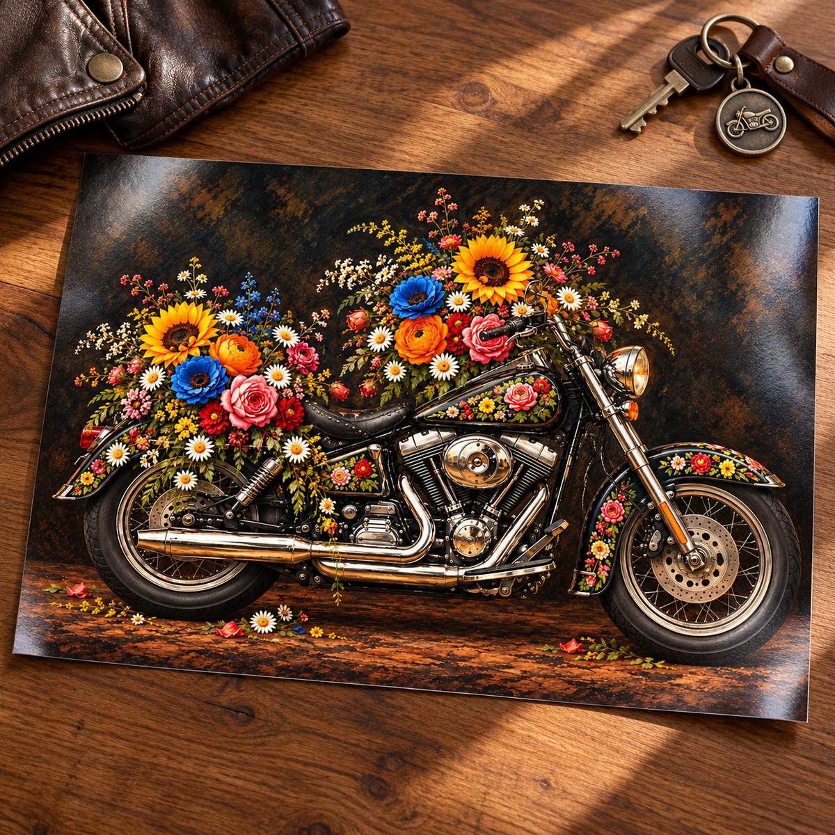 Born to Bloom floral art print — unframed glossy print