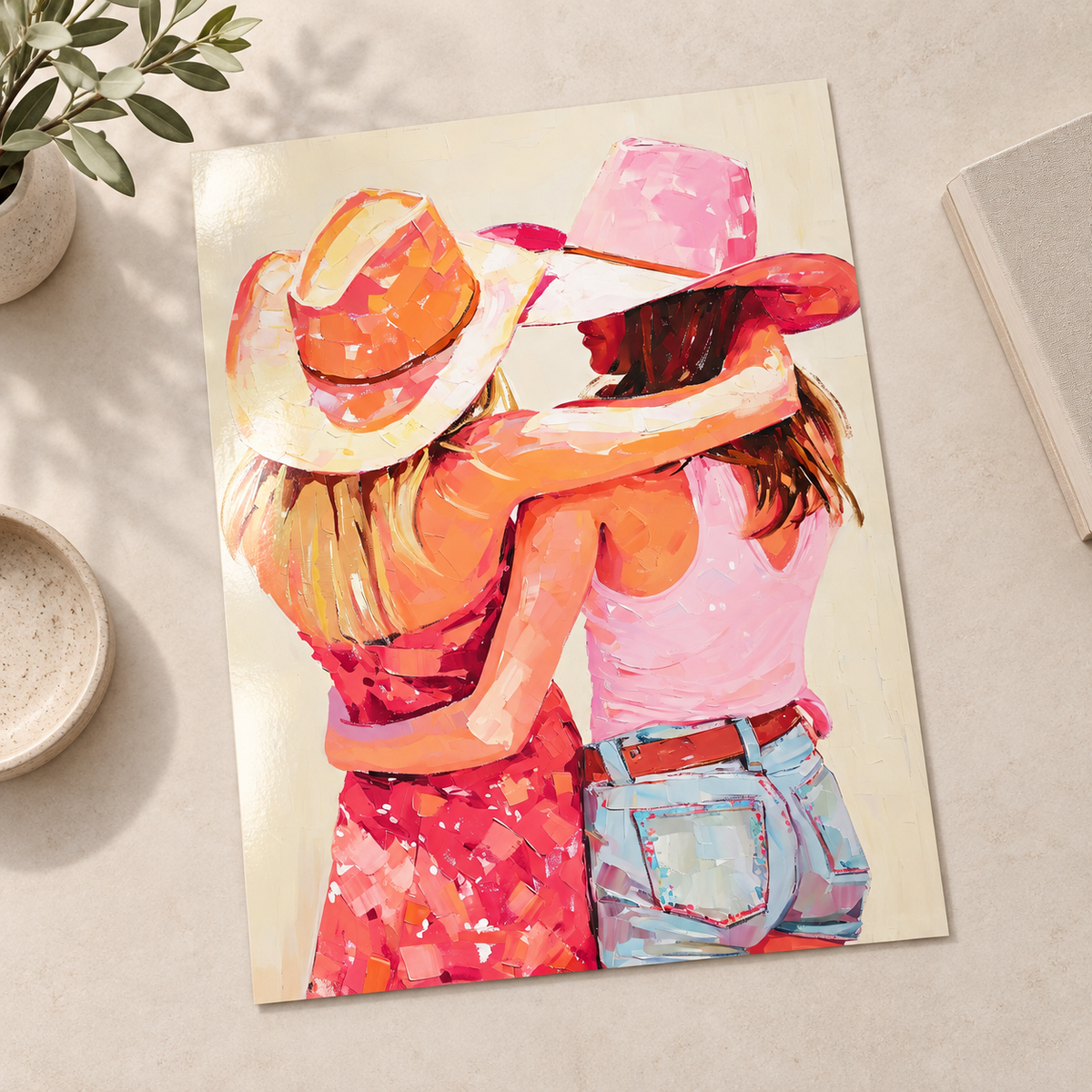 Disco Cowgirls glossy unframed print