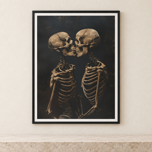 Eternal Kiss print in a correctly proportioned black A-series frame