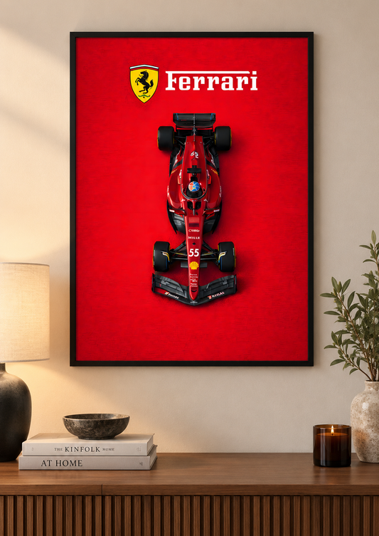 Ferrari Motorsport Print framed lifestyle mockup