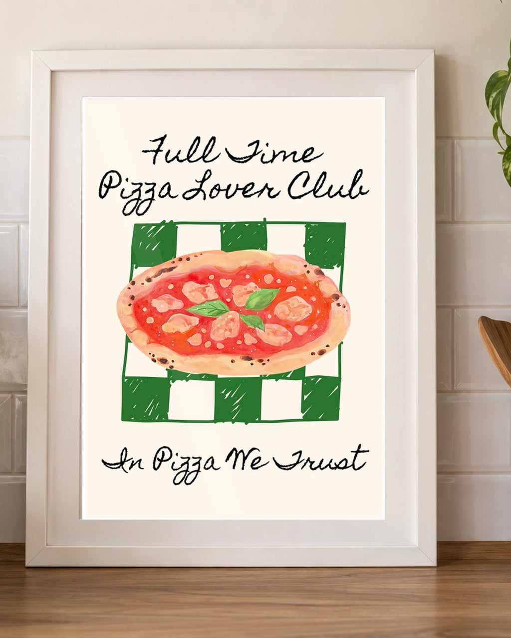 Full Time Pizza Lover Club kitchen mockup