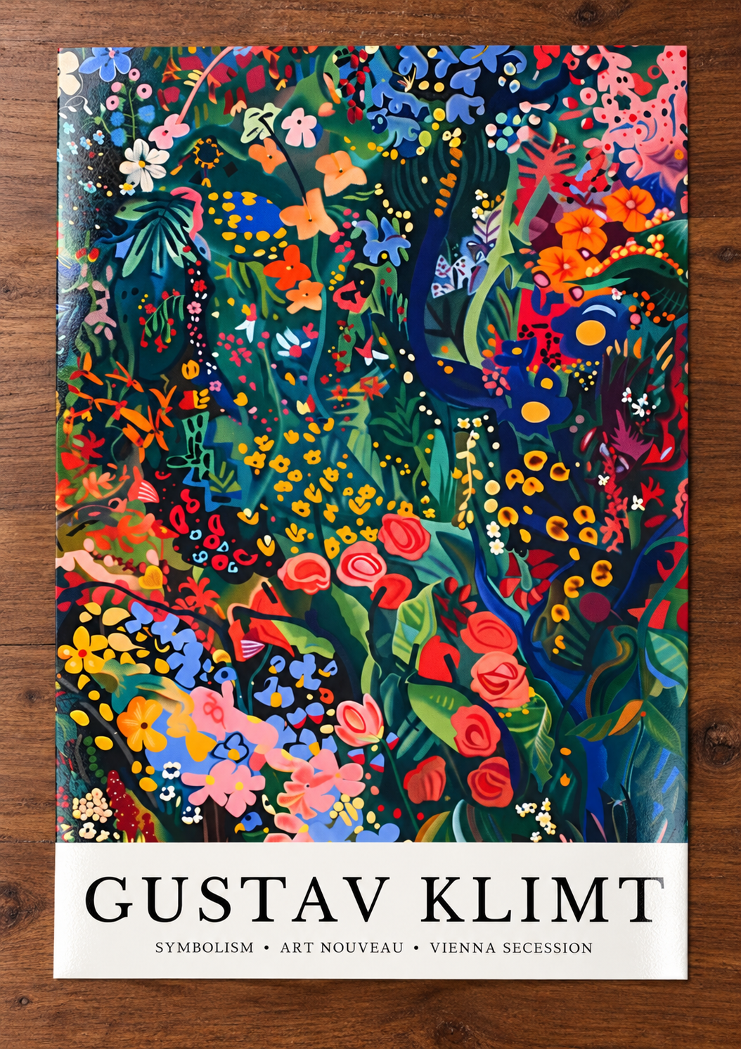 Borderless Gustav Klimt Garden I glossy art print unframed