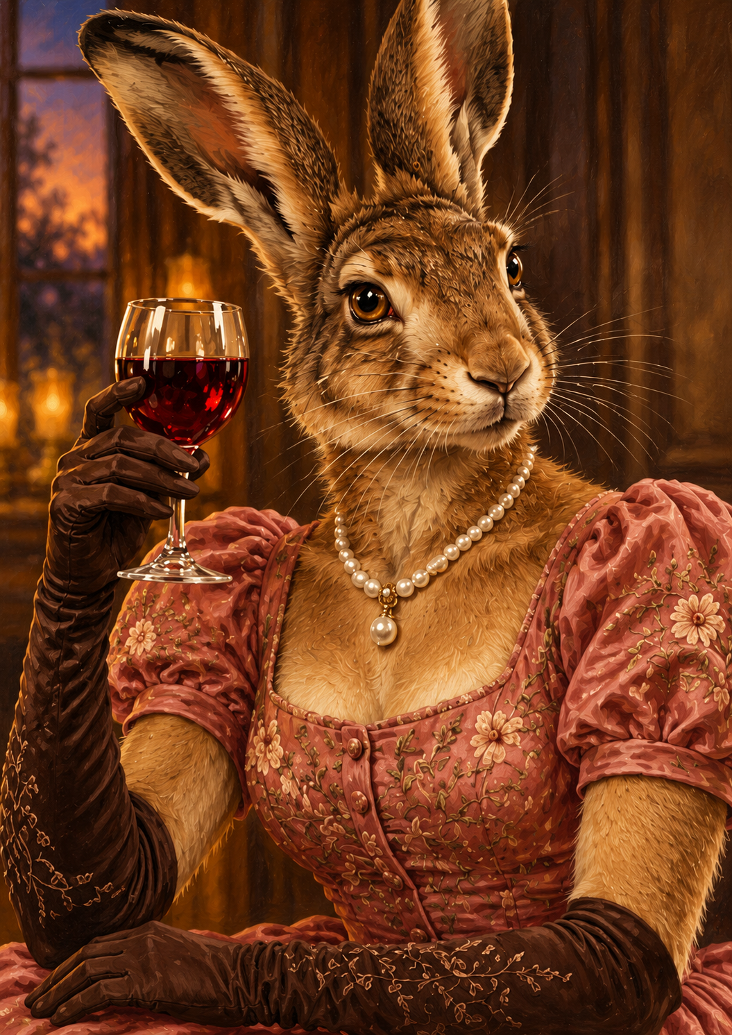 Hare Majesty – Hare & Red Wine artwork