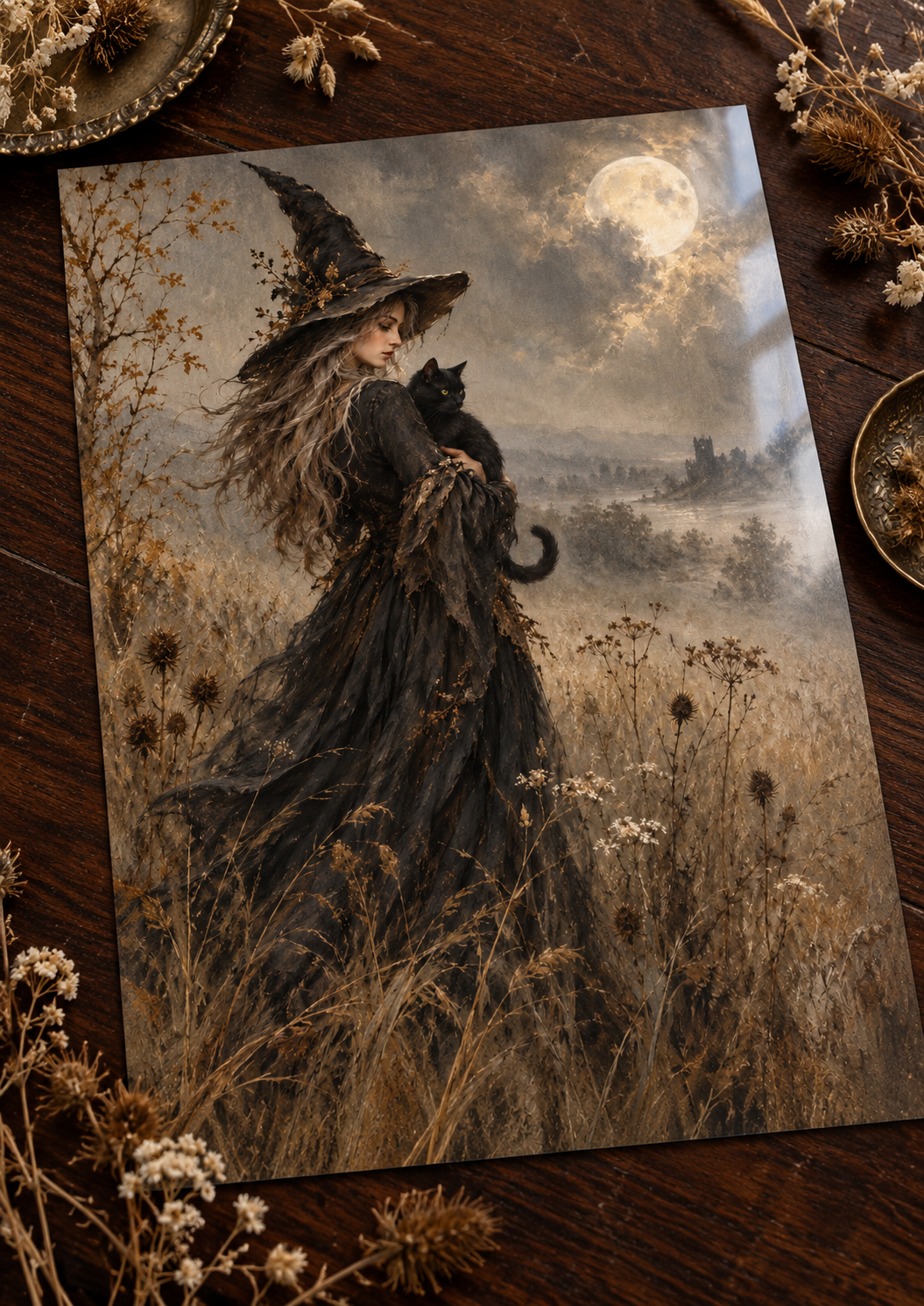 Her Faithful Familiar unframed glossy photo print on a table