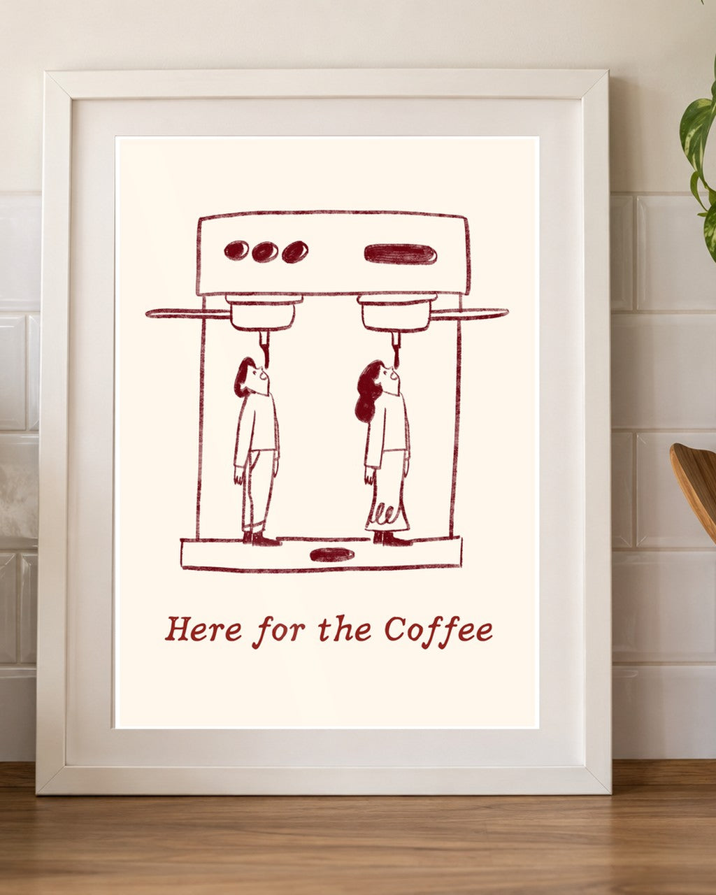 Here For The Coffee kitchen mockup