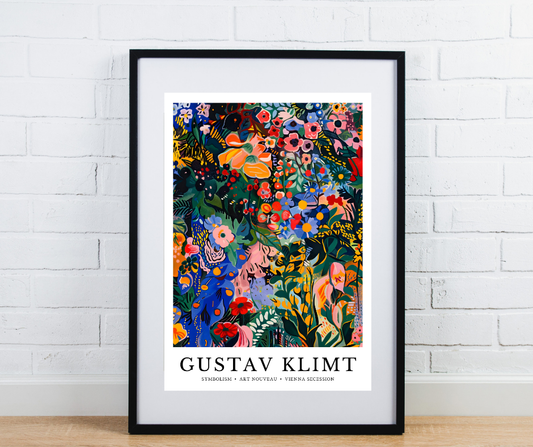 Gustav Klimt floral Print