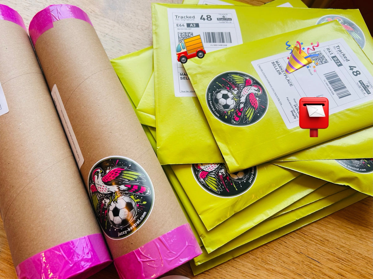 Larger print postal tubes and flat print packaging