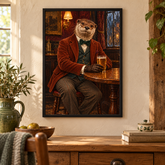 Just One Otter framed lifestyle mockup – frame not included