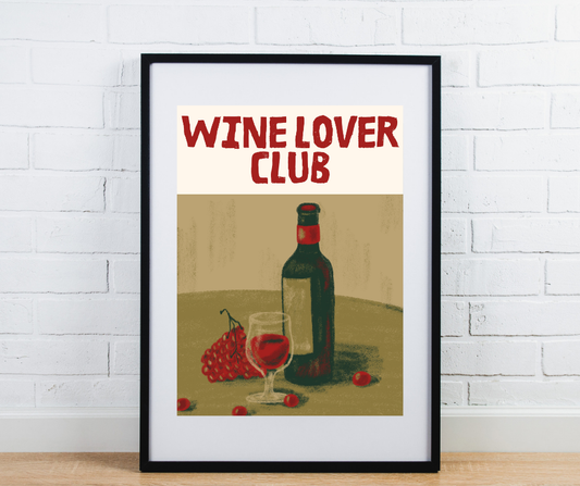 Wine Lover Club Kitchen Print